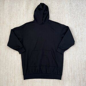 H&M Divided Long Black Hoodie Sweatshirt L